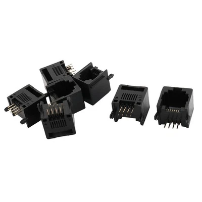 RJ45 8P8C hembra PCB montaje de conector modular Ethernet enchufe de red 7pcs - Imagen 1 de 2
