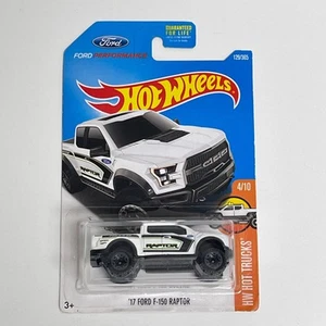 Hot Wheels '17 Ford F-150 Raptor White HW Hot Trucks 129/365 Off-Road 4/10 - Picture 1 of 3