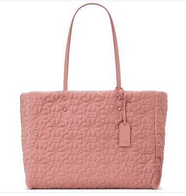 NUEVO CON ETIQUETAS Kate Spade NY Grande Cosmético Rosa Acolchado Tilly Bolso de Hombro Cartera Foto 1 de 4