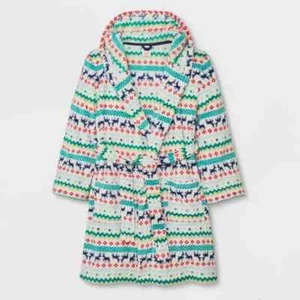 Cat & Jack Kids Christmas Robe Off White with Belt Holiday Size XL C1010 - Picture 1 of 1