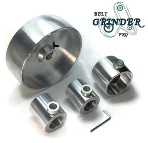 Amoladora de correa 2x72 juego de ruedas amoladora de cuchillos 6" accionamiento 7/8" diámetro 3" pista 2" ralentí  - Imagen 1 de 6