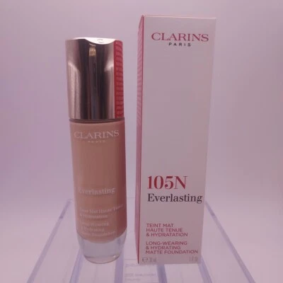 Clarins Everlasting Long Wearing  Hydrating Matte Foundation 105N NUDE  - Image 1 of 4