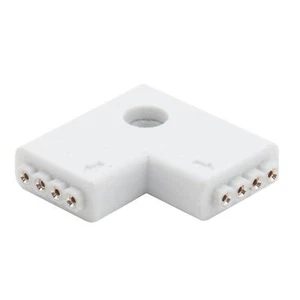 RGB LED Enchufe conector de esquina 4 Pin Enchufe 13x6mm 90° "L" Conector - Imagen 1 de 1