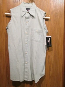 Polo Sport Ralph Lauren Ladies' Sleeveless Blue Denim Blouse Top SZ 4 NEW $55 - Picture 1 of 7