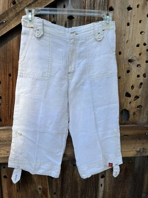 Pantalones capri Le Fromage et L’orange Off White Lino Talla 7 Niños Foto 1 de 4