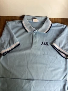 Camisa Polo ASA Árbitro Adulto Grande Amateur Softbol Asociación Columbia Azul - Imagen 1 de 4