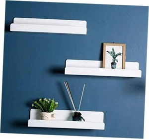 15 Inch White Floating Wall Shelf,Modern Picture Display Ledge and Wall Book - Picture 1 of 7