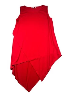 John Mark S Tunic red Sleeveless Top Blouse - Picture 1 of 6