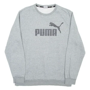 PUMA Mens Sweatshirt Grey Crew Neck L - Picture 1 of 6