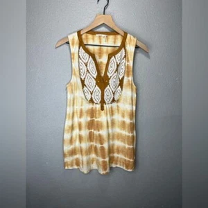Camiseta sin mangas Anthropologie Floreat Sedna Tie Dye bordada talla pequeña - Imagen 1 de 9