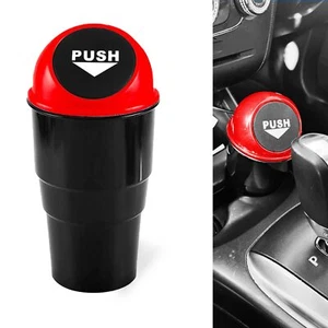 Leakproof Mini Car Trash Can Cup Holder Garbage Bin Home Auto Red - Picture 1 of 7