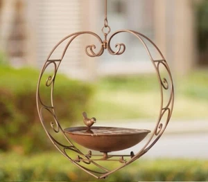 Heart Shaped Hanging Bird Bath- New Open Box - Picture 1 of 1