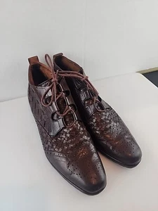 Botines Bandolino Vintage Años 90 Cuero Tejido 8N Marrón - Imagen 1 de 9