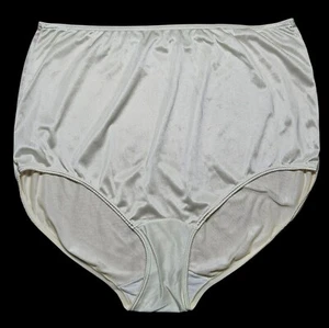 Bragas de abuela de talle alto de colección de nailon talla 8 PIERNAS TRANSPARENTES marfil beige sedoso - Imagen 1 de 4