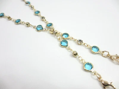 Cordón para gafas Soporte de cadena Cristal Estrás Cuentas Perla Gafas de sol Máscara Correas Foto 1 de 4