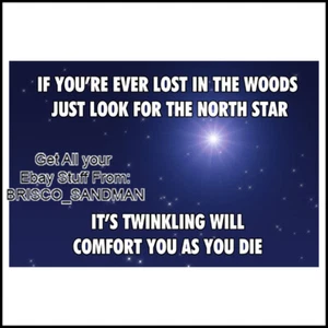 Imán de nevera divertido para refrigerador "LA ESTRELLA DEL NORTE TE CONSOLARÁ COMO MUERES" Meme - Imagen 1 de 12