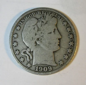 1909 Silver Barber Half (#1024h) - Imagen 1 de 2