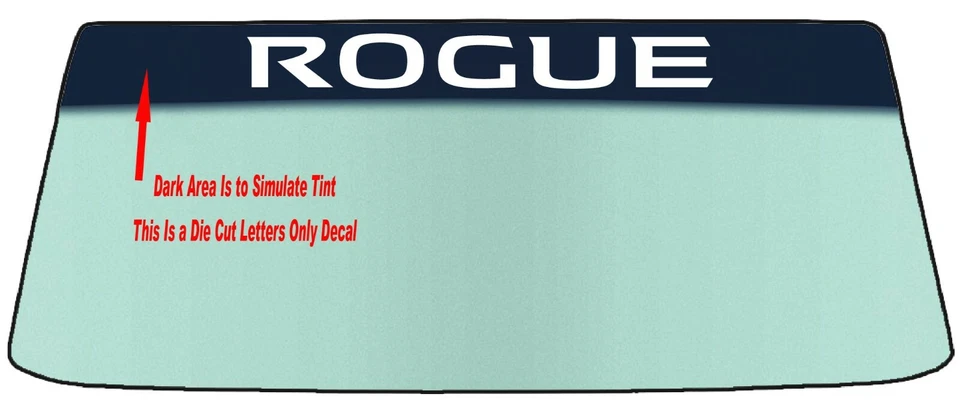 Calcomanía banner para parabrisas Nissan Rogue con herramienta de aplicación Foto 1 de 2