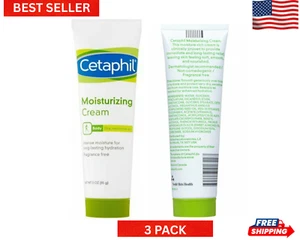 Cetaphil Body Moisturizing Cream Intense Moisture Dry Sensitive Skin 3oz 3 Pack - Picture 1 of 8