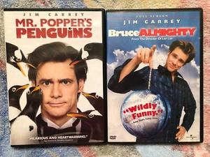 2 Jim Carrey DVD's- Bruce Almighty & Mr. Popper's Penguins - Imagen 1 de 4