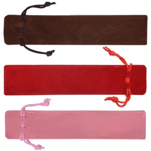 10 PCS Velvet Drawstring Pen Sleeve Pouch Holder Single Pen Soft Protect Cover - Picture 1 of 12