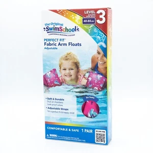 Arm Floats for kids - Swim School Perfect Fit Fabric Arm Floats Level 3 Girls - Picture 1 of 3