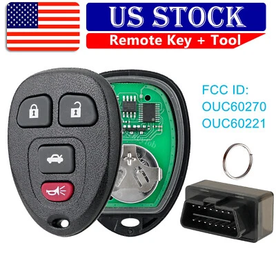 Для 2011-2016 Chevrolet Impala 4 кнопки дистанционный брелок OBD программатор OUC60270 - Изображение 1 из 4