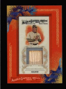 ROBINSON CANO 2010 TOPPS ALLEN & GINTER MINI FRAMED GAME USED BAT RELIC BC4212