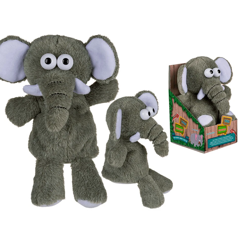 OUT OF THE BLUE KG sprechender Plüsch Elefant mit Aufnahmefunktion und Wiedergabefunktion