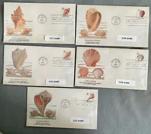 US 1985. Seashells . Sc#2117-21. Set of 5 FDC. 22c - Picture 1 of 1