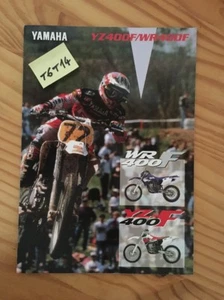 Yamaha YZ400F WR400F YZ WR 400 F Prospecto Moto Folleto Publicidad - Imagen 1 de 3