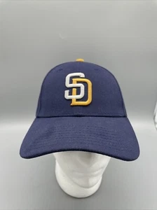 San Diego Padres New Era 940 Adj Bball  Cap -Gen MLB Navy -Gold Poly - Picture 1 of 21