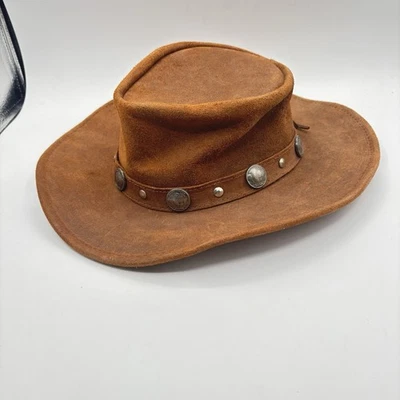 Шляпа Minnetonka The Outback Buffalo никелевая размер M коричневая натуральная кожа вестерн - Изображение 1 из 4