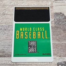 World Class Baseball (TurboGrafx-16, 1989) Tested Game Card
