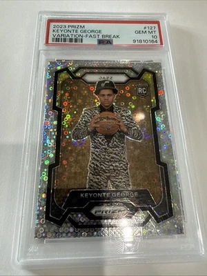 2023-Panini Prizm - Keyonte George #127 Variation Fast Break Prizm (RC) - PSA 10 - Image 1 of 3