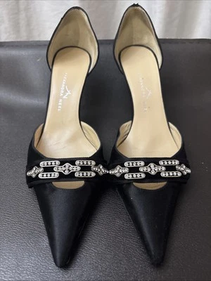 ALEXANDRA NEEL Mujer Coquette Núcleo Negro Estrás Seda Noche Tacones Zapatos 39 Foto 1 de 4