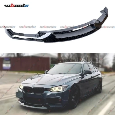 Divisor de labios de parachoques delantero estilo MAD de carbono forjado para BMW F30 F31 M 12-18 -Sport Foto 1 de 4