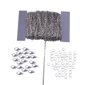 Juego combinado de cadena de 2,5 mm para hacer joyas cierres de langosta de metal - Imagen 1 de 12