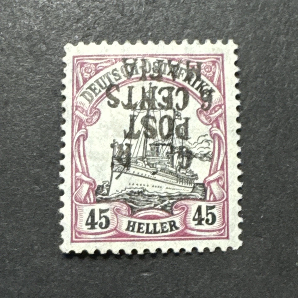 África Oriental Alemana 1915 G.R. Inversor de sobreimpresión Mafia MH sello antiguo muy raro Foto 1 de 4