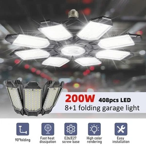 12000000LM LED Garage Light Super Bright Work Shop Ceiling Light Deformable Bulb - Picture 1 of 25