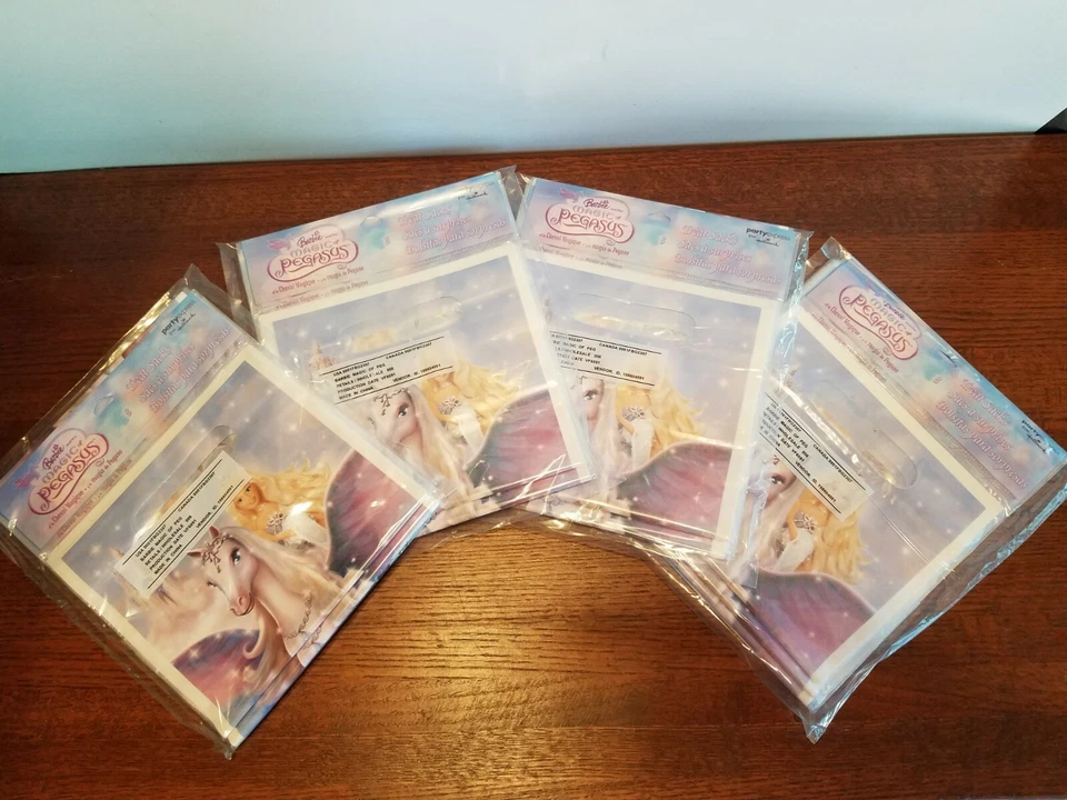 4 paquetes Barbie y la magia de Pegaso fiesta botín bolsas 8 bolsas por paquete 24 en total Foto 1 de 3