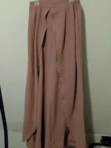 Charlotte Russe Womens Culottes Pants Dusty Rose Pink Elastic Waist Size Small - Picture 1 of 6