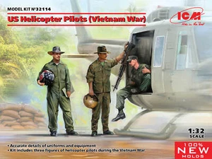 Scale 1/32 Plastik Modellbausatz Figur US Hubschrauber Piloten Vietnamkrieg ICM 32114 - Bild 1 von 9