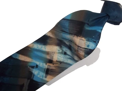 ] Nueva corbata de seda tejida multicolor azul Nordstrom, Robert Daskal 57"L x 4"W Foto 1 de 4