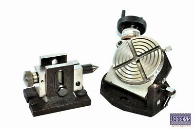 Table rotative inclinable de 3 "75mm avec contre-pointe, table rotative... - Photo 1/4