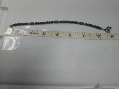 Браслет из бисера 925 бронзит с крестом - Изображение 1 из 3