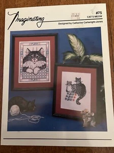 CAT'S MEOW  IMAGINATING  #75  CROSS STITCH LEAFLET PURR - Picture 1 of 2