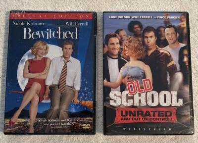Old School (Unrated) & Bewitched (PG-13) 2 New-Factory Sealed, Will Farrell DVDs - Image 1 of 4