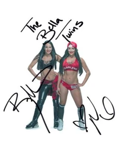 Brie Bella & Nikki Bella Signed Autograph 8x10 Photo - WWE Divas The Bella Twins - Picture 1 of 2