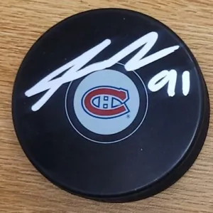 Autographed SEAN MONAHAN Montreal Canadiens  Hockey  Puck w/COA - Picture 1 of 1